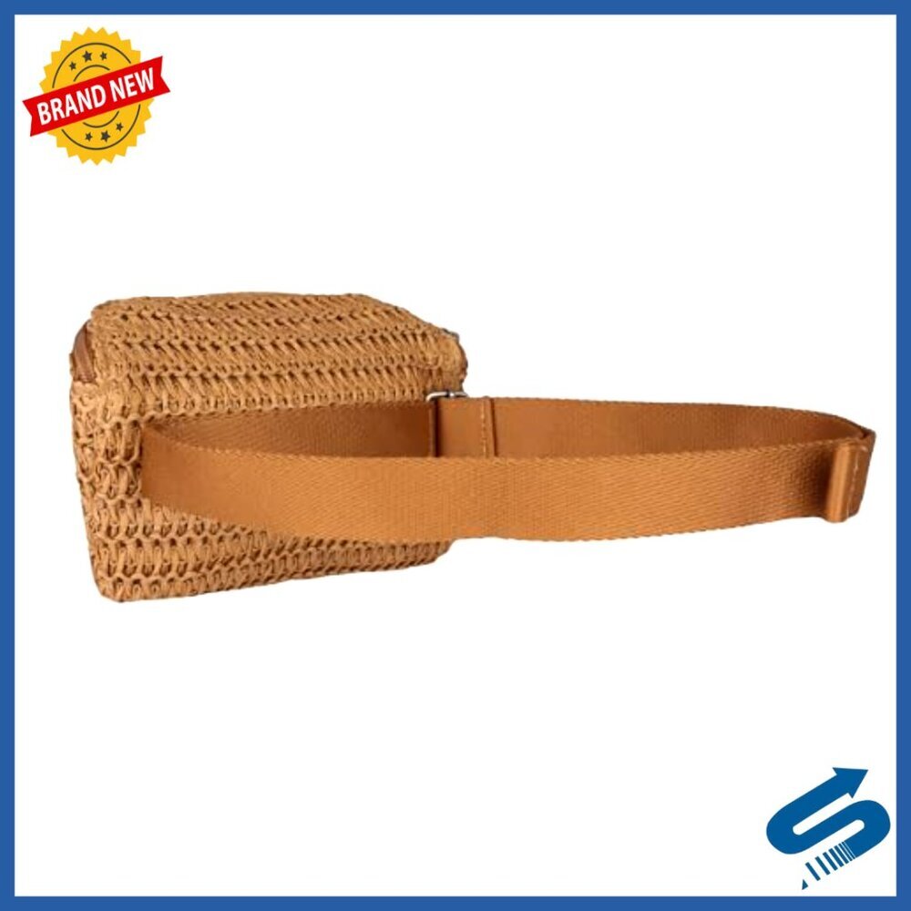 Woven Straw Sling Bag Fanny Pack Waist Bag Adjustable Strap Travel Beach - Picture 3 of 6